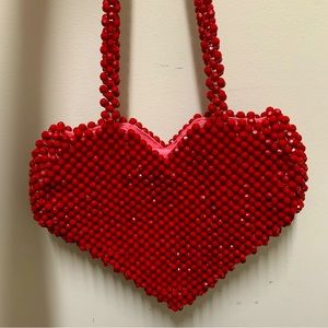 Isaac Mizrahi Beaded Heart Bag